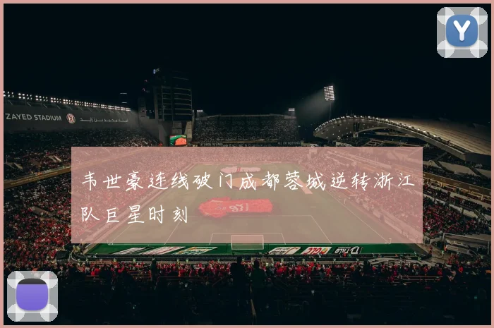 韦世豪连线破门成都蓉城逆转浙江队巨星时刻